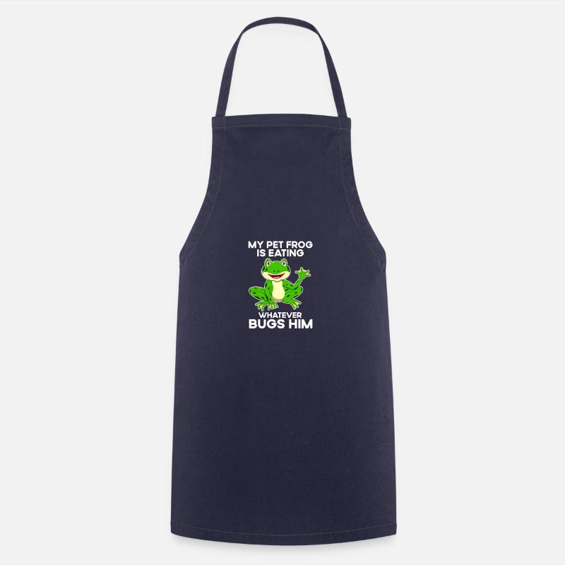 Frog catch 'toad hunting design for an ox fr - Cooking Apron - navy