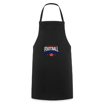 Champion de football Fantasy Rouge Blanc et Bleu Desig - Tablier de cuisine - noir - Devant - AI Model Male 185 dark (185cm)