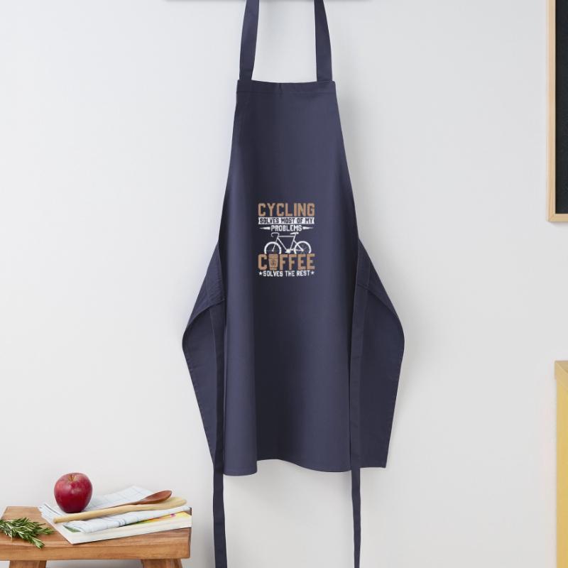 Cycling solves my problems, coffee solves the res Cooking Apron