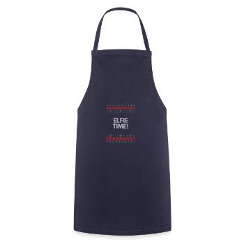 Elfie Time Christmas Outfit Xmas Costume Familyonly - Cooking Apron - navy - Front - AI Model Male 185 dark (185cm)