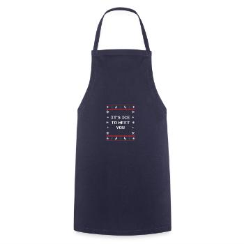 It's ice cream to meet you, Christmas Dad W - Cooking Apron - navy - Front - AI Model Male 185 dark (185cm)