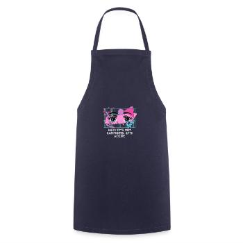 It's not cartoons, it's an anime funny j - Cooking Apron - navy - Front - AI Model Male 185 dark (185cm)