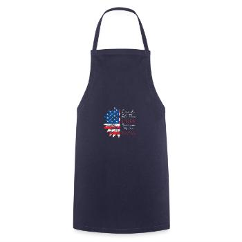 Land der Freien wegen der mutigen patriotischen Bl - Kochschürze - Navy - Vorne - AI Model Male 185 dark (185cm)