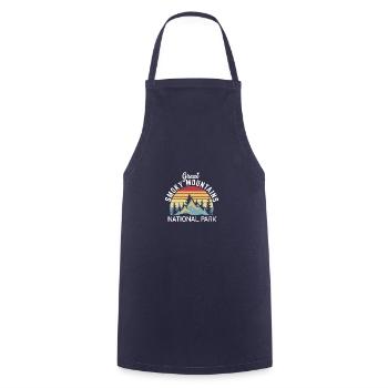 Great Smoky Mountains National Park Retro Vintage G - Cooking Apron - navy - Front - AI Model Male 185 dark (185cm)