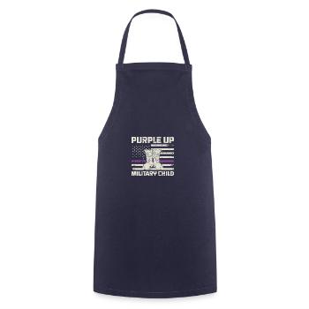 Lila up Military Tee Military Child Month US -amer - Cooking Apron - navy - Front - AI Model Male 185 dark (185cm)