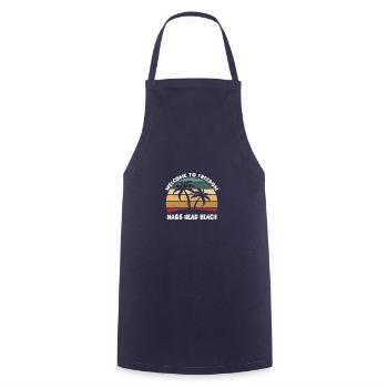 Nags Head Beach Welcome to Summer North Carolin - Cooking Apron - navy - Front - AI Model Male 185 dark (185cm)
