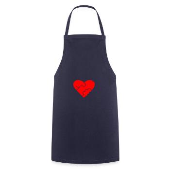 Herz Penis Geschenk Masturbieren Valentinstag - Kochschürze - Navy - Vorne - AI Model Male 185 dark (185cm)