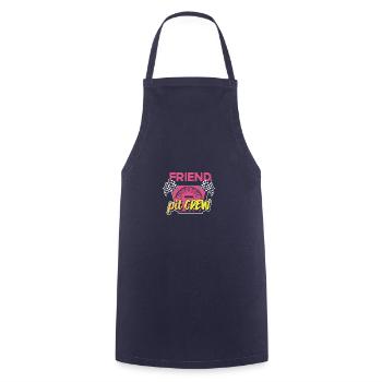 Friend Racing Car Bday Party Family Matching Pit Cr - Cooking Apron - navy - Front - AI Model Male 185 dark (185cm)