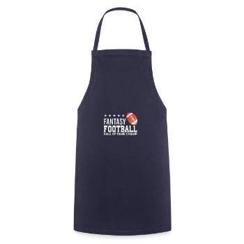 Fantasy Football Hall of Fame Champ Draft Football - Cooking Apron - navy - Front - AI Model Male 185 dark (185cm)