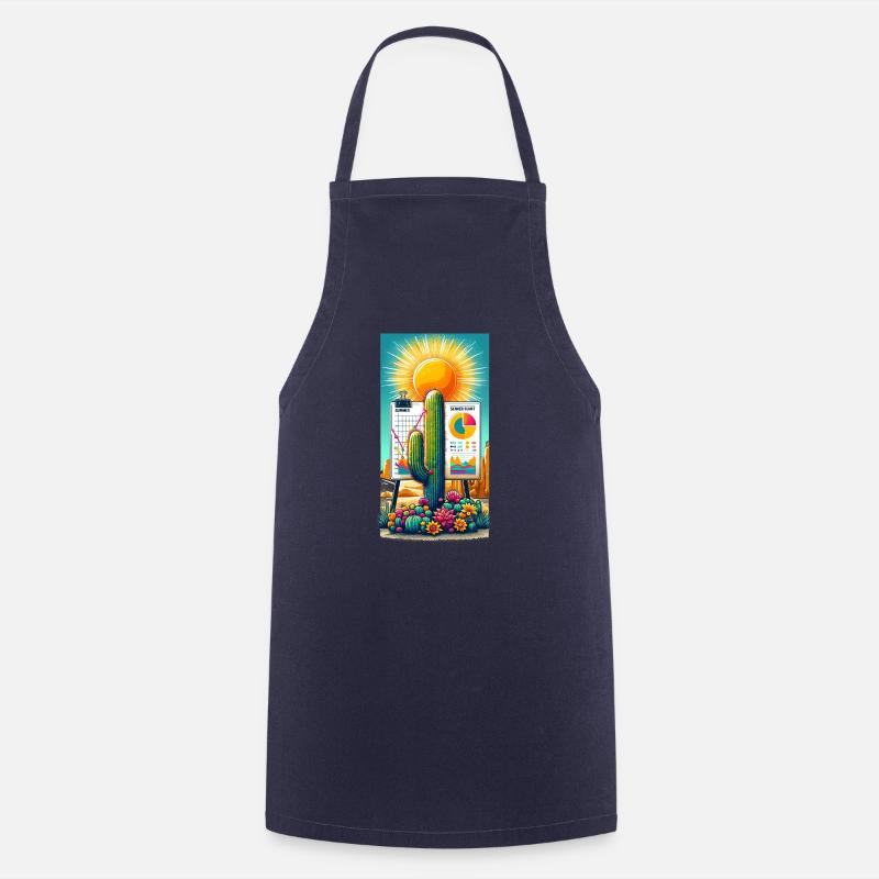 Cacti Summer Theme - Kochschürze - Navy
