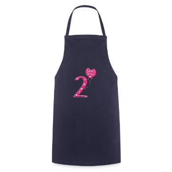 2 Birthday Happy Birthady - Cooking Apron - navy - Front - AI Model Male 185 dark (185cm)