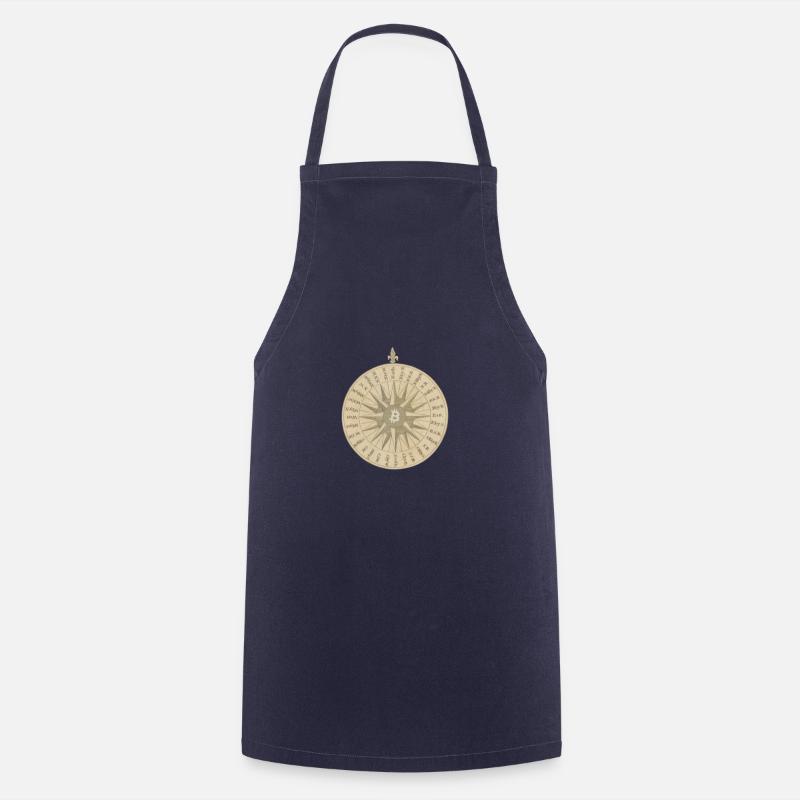 La boussole Bitcoin - Tablier de cuisine - marine