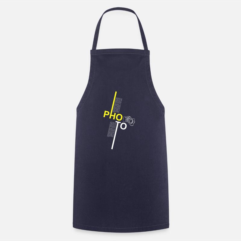 Photographer Long text - Cooking Apron - navy