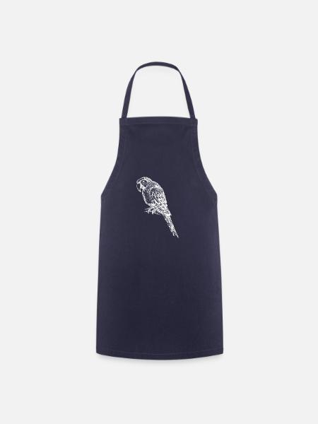 Papagei Tropisch exotisch - Kochschürze - Navy