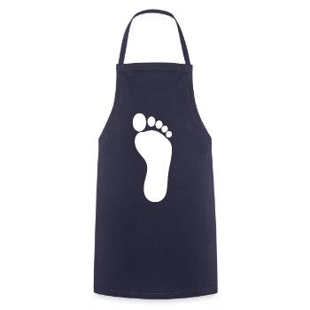 Fuß weiß Füße Fußpflege Podologe Podologie  - Kochschürze - Navy - Vorne - AI Model Male 185 dark (185cm)