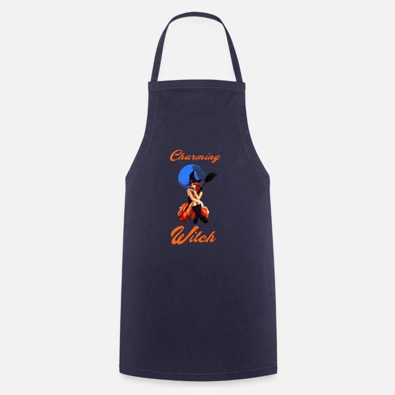 Charming Witch - Cooking Apron - navy
