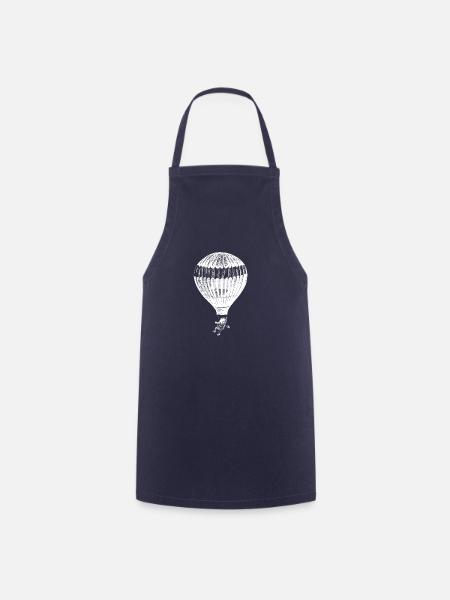 astronaute volant en montgolfière - Tablier de cuisine - marine