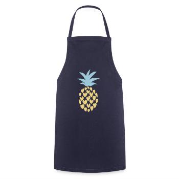 Pineapple - Pineapple Lover - Cooking Apron - navy - Front - AI Model Male 185 dark (185cm)