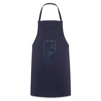 Fibonacci Geomterie Spirale Mathe Lehrer Kunst - Kochschürze - Navy - Vorne - AI Model Male 185 dark (185cm)