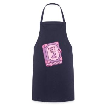 Witch Spell Book Beginner Book To Spells Funny - Cooking Apron - navy - Front - AI Model Male 185 dark (185cm)