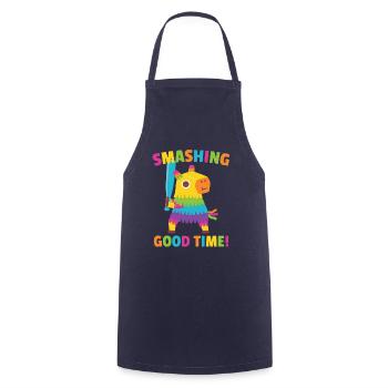 Pinata mignonne Smashing Good Time Cinco de Mayo - Tablier de cuisine - marine - Devant - AI Model Male 185 dark (185cm)