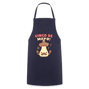 Cute Mayonnaise Cinco De Mayo Funny Pun - Cooking Apron - navy - Front - AI Model Male 185 dark (185cm)