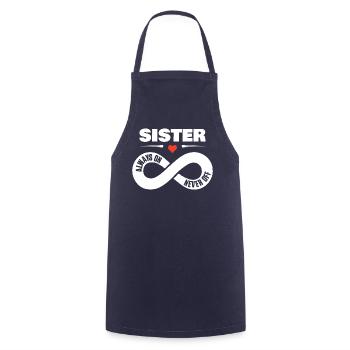 Sister Always On Never Off Schwester Shirt - Cooking Apron - navy - Front - AI Model Male 185 dark (185cm)