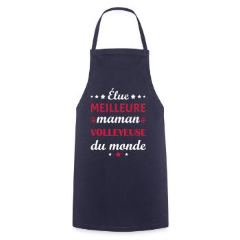 Élue meilleure maman volleyeuse, fête des mères - Tablier de cuisine - marine - Devant - AI Model Male 185 dark (185cm)