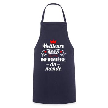 Meilleure maman infirmière du monde, métier - Tablier de cuisine - marine - Devant - AI Model Male 185 dark (185cm)