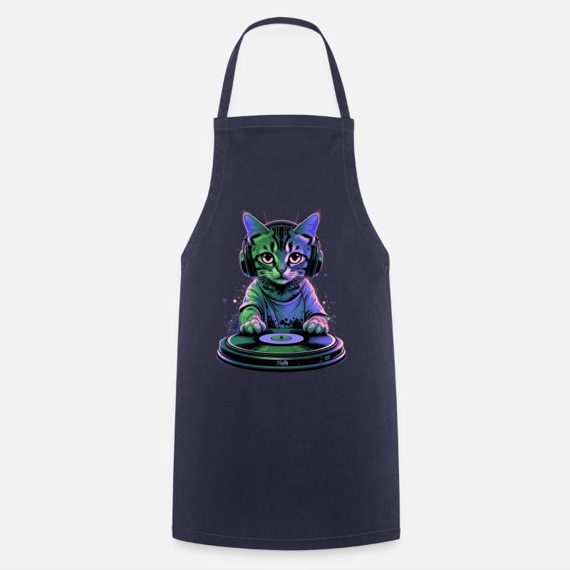 Minou DJ 🎧 - Tablier de cuisine - marine