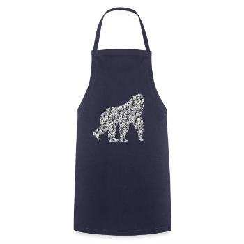 Gorillas Pattern Gorilla - Cooking Apron - navy - Front - AI Model Male 185 dark (185cm)
