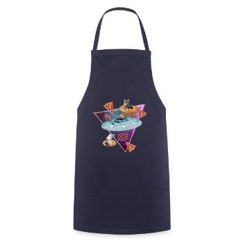 Cats Pizza Car Photography - Cooking Apron - navy - Front - AI Model Male 185 dark (185cm)
