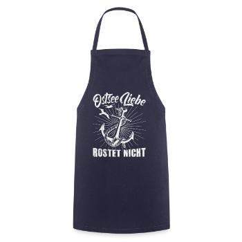 Ostseeliebe rostet nicht - Kochschürze - Navy - Vorne - AI Model Male 185 dark (185cm)