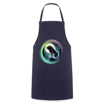 werewolf is watching u - Cooking Apron - navy - Front - AI Model Male 185 dark (185cm)