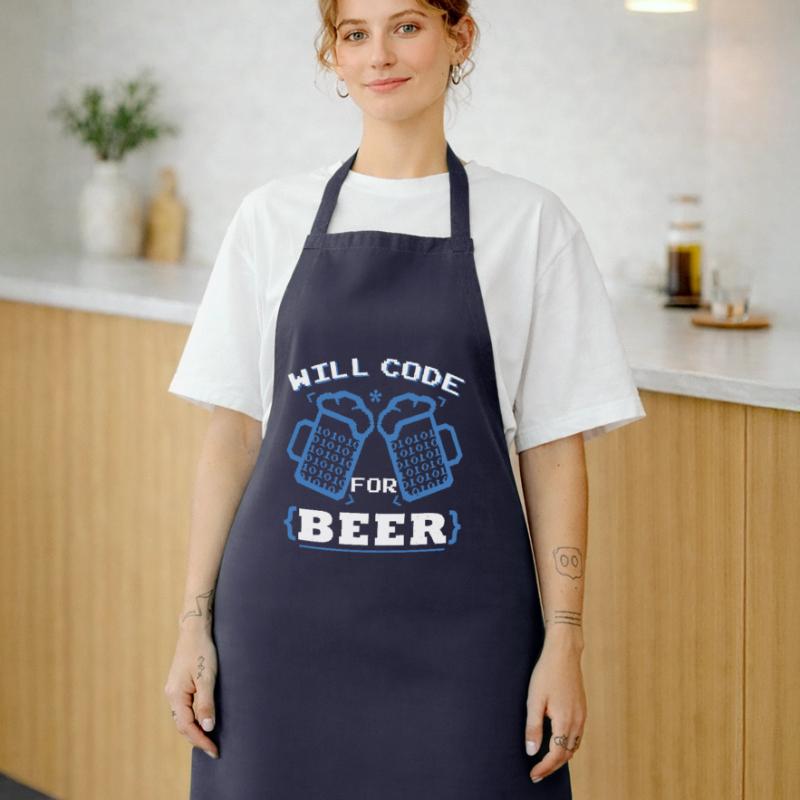 Will Code For Beer | Programmer Coding Cooking Apron
