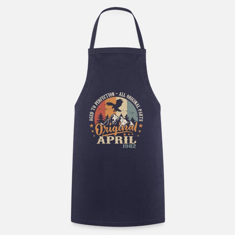 Jubiläum April 1982 | Geschenk April 1982 - Kochschürze - Navy