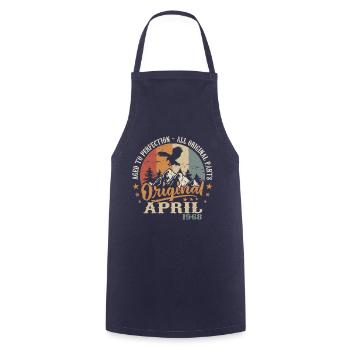Jubilee April 1968 | Gift April 1968 - Cooking Apron - navy - Front - AI Model Male 185 dark (185cm)