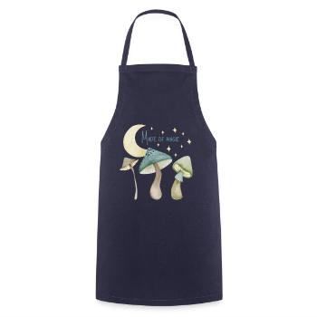 Des champignons magiques. Cadeaux pour les amateurs de champignons - Tablier de cuisine - marine - Devant - AI Model Male 185 dark (185cm)