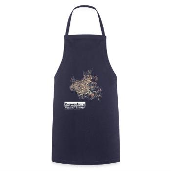 Regensburg Basic Pastels - Cooking Apron - navy - Front - AI Model Male 185 dark (185cm)
