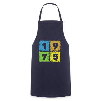50e anniversaire Andy’s Patches 1975 - Tablier de cuisine - marine - Devant - AI Model Male 185 dark (185cm)