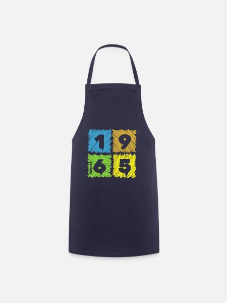 60ème Anniversaire Patchs Colorés depuis 08/1965 - Tablier de cuisine - marine