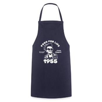 70th birthday Pogo for life since 08/1955 - Cooking Apron - navy - Front - AI Model Male 185 dark (185cm)