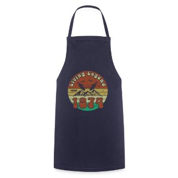 50th Anniversary Living Legend since VIN 1974 - Cooking Apron - navy - Front - AI Model Male 185 dark (185cm)