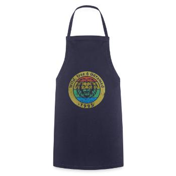 30. Geburtstag Wild, free & untamed since 02/1995 - Cooking Apron - navy - Front - AI Model Male 185 dark (185cm)