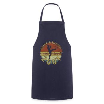 18. Geburtstag Alive and kickin since 02/2007 - Cooking Apron - navy - Front - AI Model Male 185 dark (185cm)