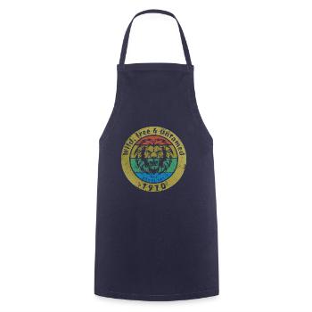 Wild, free & untamed since 02/1970 - Cooking Apron - navy - Front - AI Model Male 185 dark (185cm)