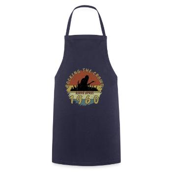 65th Birthday Rocking the crowd GIT 04/1960 - Cooking Apron - navy - Front - AI Model Male 185 dark (185cm)