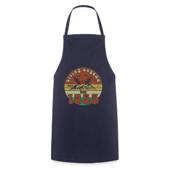 70th Birthday Living Legend since VIN 05/1955 - Cooking Apron - navy - Front - AI Model Male 185 dark (185cm)