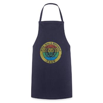 Wild, free & untamed since 06/2000 - Cooking Apron - navy - Front - AI Model Male 185 dark (185cm)