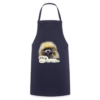 Pomeranian Shirt und Accessoires Zwergspitz - Kochschürze - Navy - Vorne - AI Model Male 185 dark (185cm)